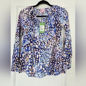 LILLY PULITZER Harbor Island Tunic BEACH DOT Size XS